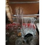 Box Of Assorted Glasses, Vases Etc