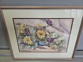 Watercolour By J M Tully & 2 Prints