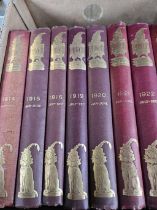 12 Volumes Punch, Or The London Charivari 1911, 1914-1916, 1919-1926