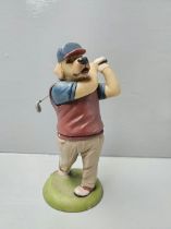 Doggie People 'Golden Retriever Golfer' CC128 Figurine