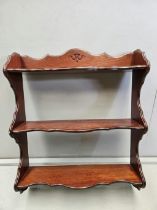 Mahogany Wall Shelf H90cm W71cm D20cm