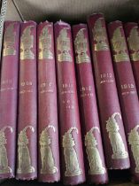 13 Volumes - Punch, Or London Charivari 1900, 1909-1915.1922-1926