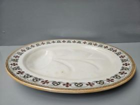 Large Victorian Meat Plate & 1 Other