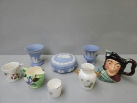 Assorted Wedgwood Pieces, Small Maling Jug, Toby Jug Etc