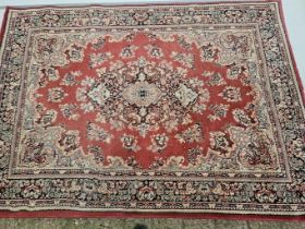 Red Pattern Rug L166cm W120cm