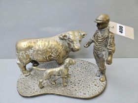 Brass Figurine On Base