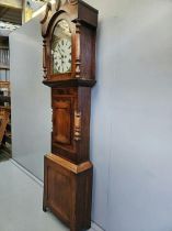 Mahogany Longcase Clock Painted Dial By James Marsden, Alnwick H220cm W56cm D25cm