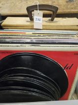 2 Old Record Players & Box Of Records