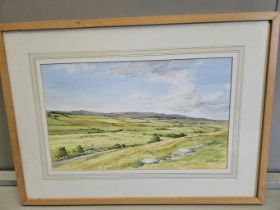 Watercolour 'Simonside Hills' By Eddie Lowdon September 2003