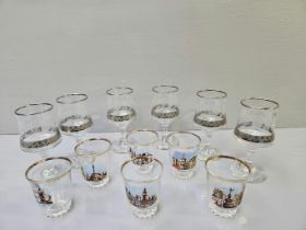 Box Of Assorted Sherry Glasses, Vases, Bells Etc