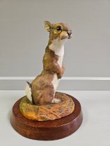 Border Fine Arts 'Rabbit Standing' L08 Limited Edition 82/500 By V Hayton With Certificate On Wood B