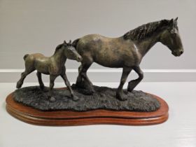 Border Fine Arts Bronze 'New Arrival At Harland Grange' By E MacAllister