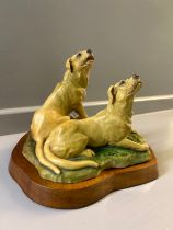 Border Fine Arts ‘Labradors’ By Victor Hayton Limited Edition 25/500 On Wood Base