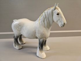 Beswick Shire Mare 818 Rocking Horse Grey H21cm