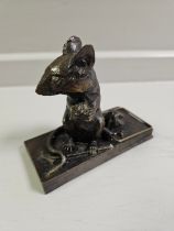 Border Fine Arts Bronze 'House Mouse On Trap' Limited Edition 52/500 By V Hayton With Certificate