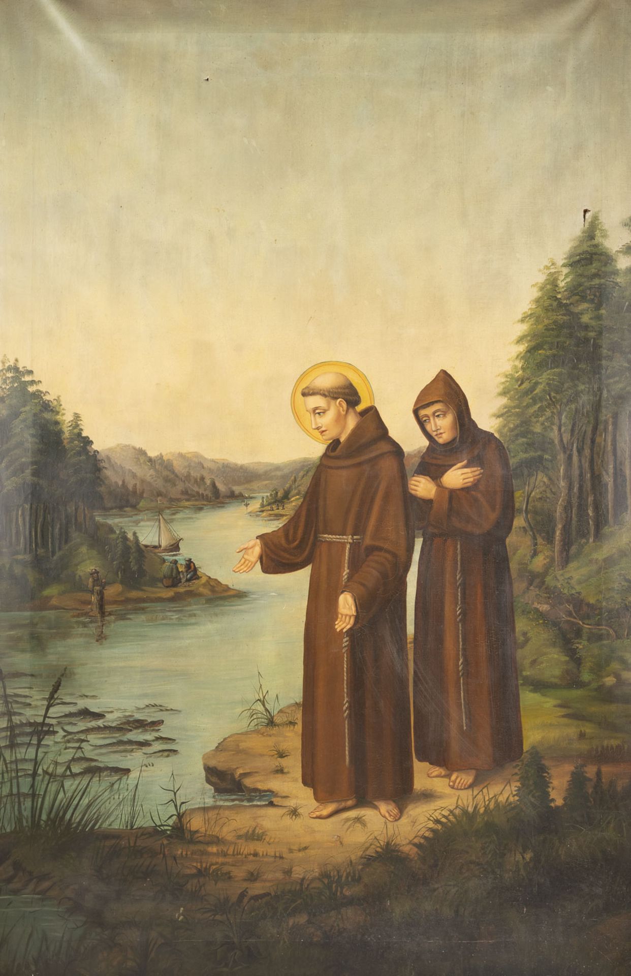 Der Heilige Franz von Assisi predigt den Fischen