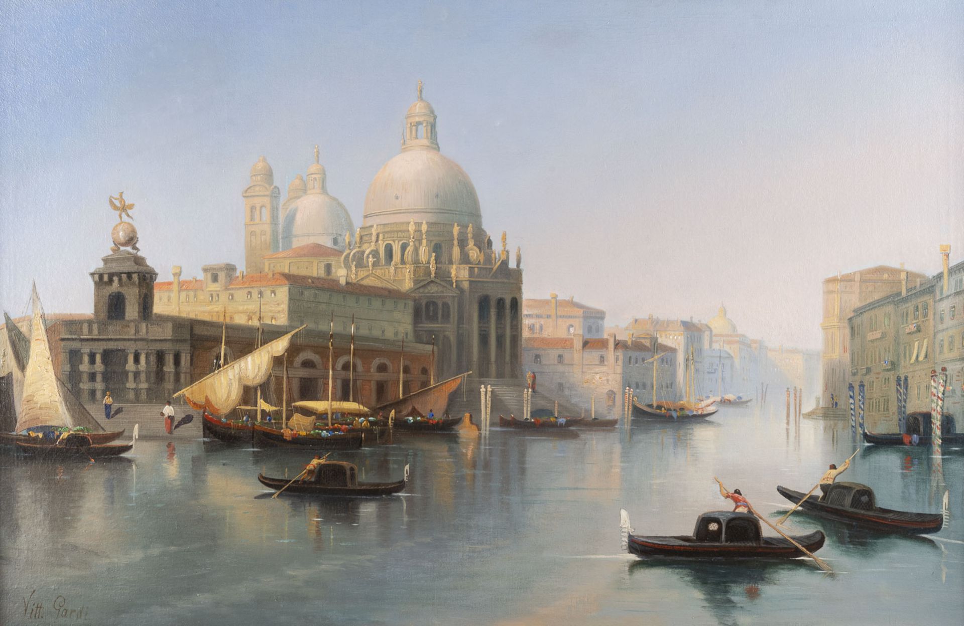 Ansicht des Canal Grande mit Santa Maria della Salute in Venedig - Image 2 of 4