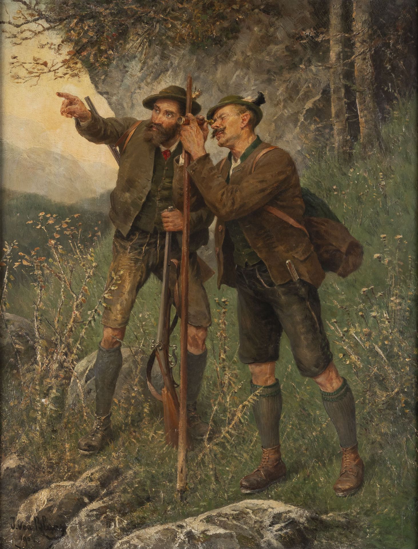 Zwei Jäger im Wald (1904)