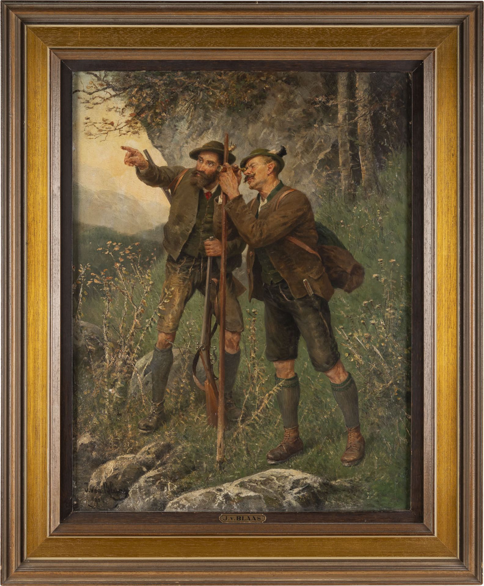 Zwei Jäger im Wald (1904) - Image 4 of 4
