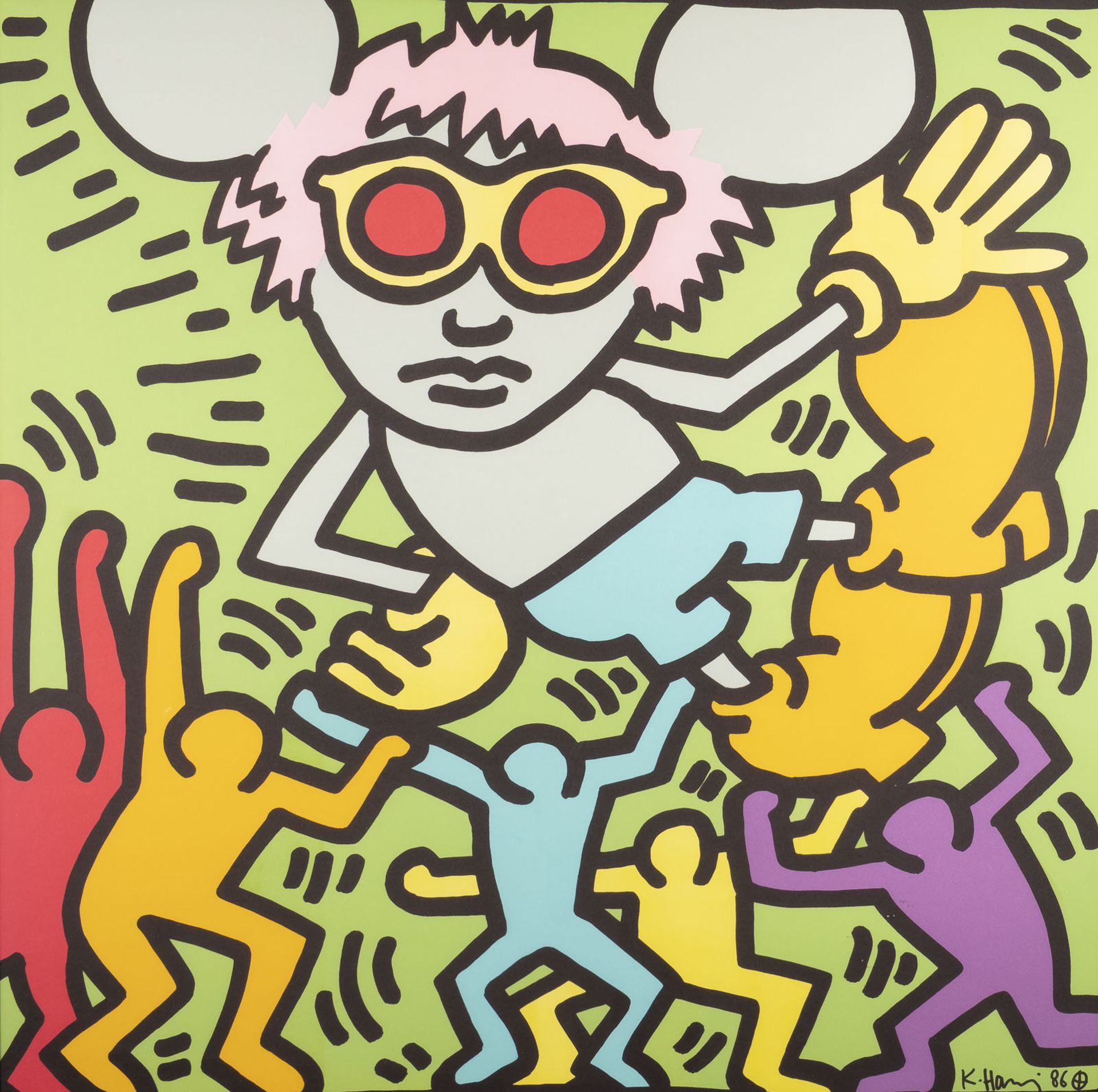 KEITH HARING (NACH) ANDY MOUSE (1986)