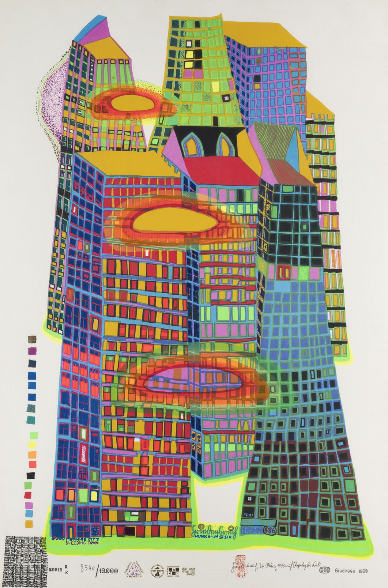 FRIEDENSREICH HUNDERTWASSER 'GOOD MORNING CITY - BLEEDING TOWN' (1970)