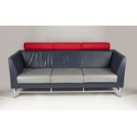 ETTORE SOTTSASS LEDERSOFA KNOLL INTERNATIONAL MODELL 'EASTSIDE'