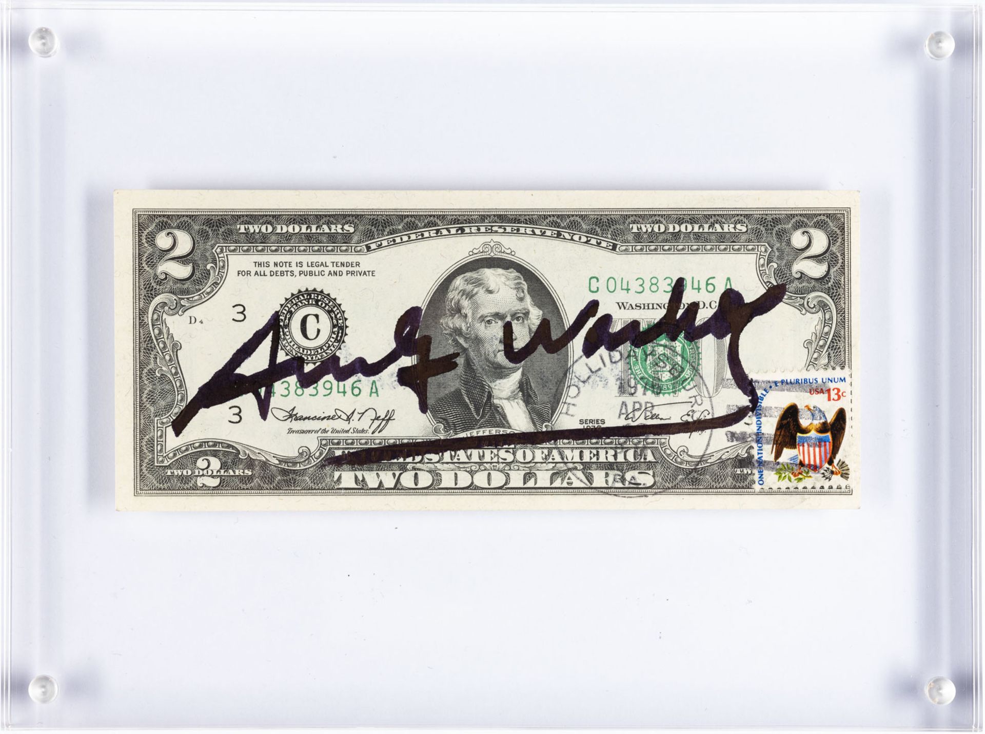 ANDY WARHOL '2 DOLLAR (THOMAS JEFFERSON)' (1976) - Image 2 of 3