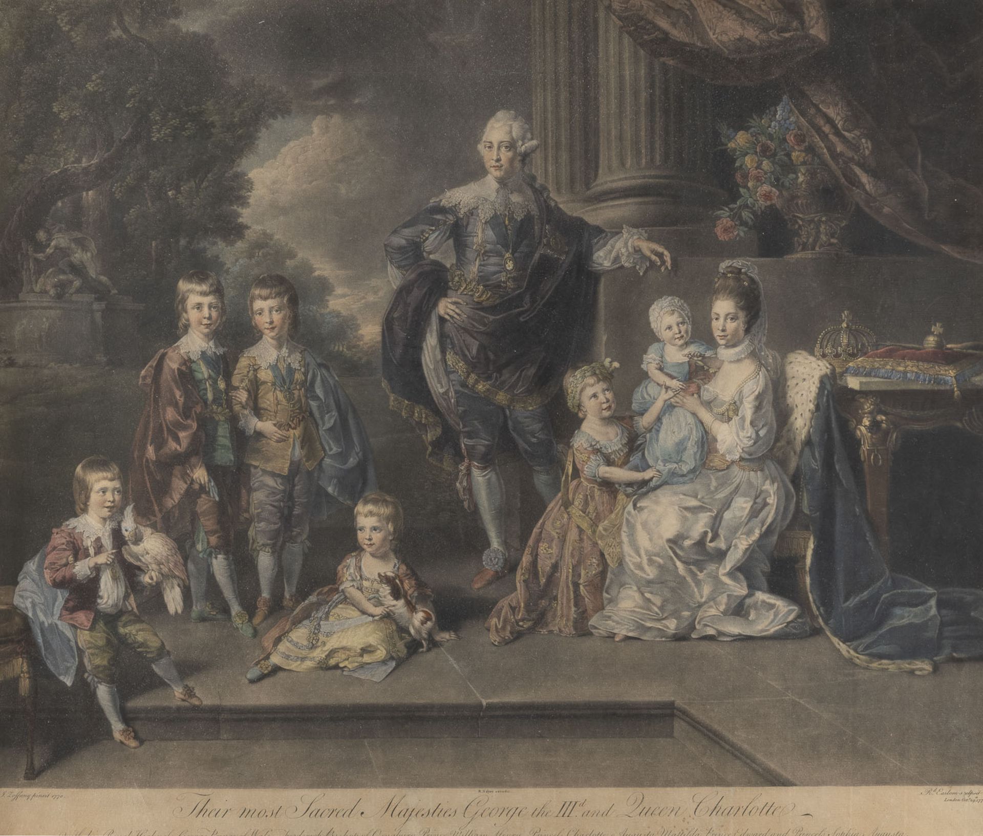 'THEIR MOST SACRED MAJESTIES GEORGE THE IIID AND QUEEN CHARLOTTE (...)' (NACH JOHANN JOSEPH ZOFFANY 