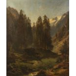 HERMANN SCHMIDT 1819 - 1903 Begegnung im Zillertal (1872)
