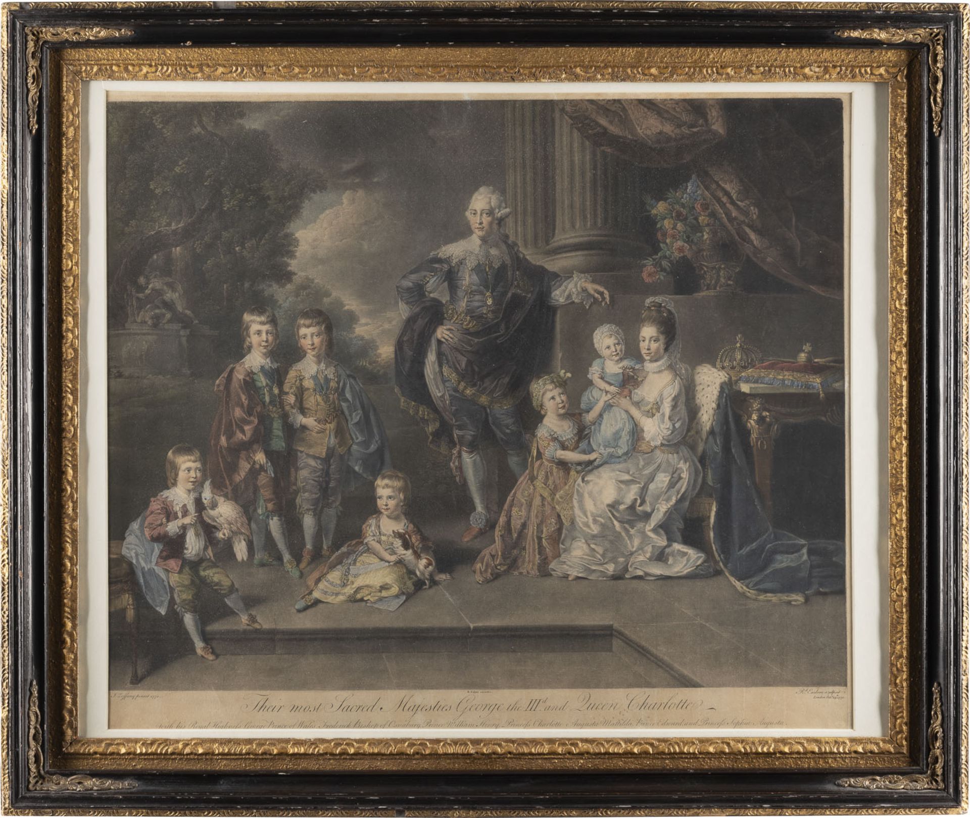 'THEIR MOST SACRED MAJESTIES GEORGE THE IIID AND QUEEN CHARLOTTE (...)' (NACH JOHANN JOSEPH ZOFFANY  - Image 2 of 2