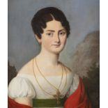 UNBEKANNTER PORTRAITIST Tätig um 1810 Portrait einer Dame