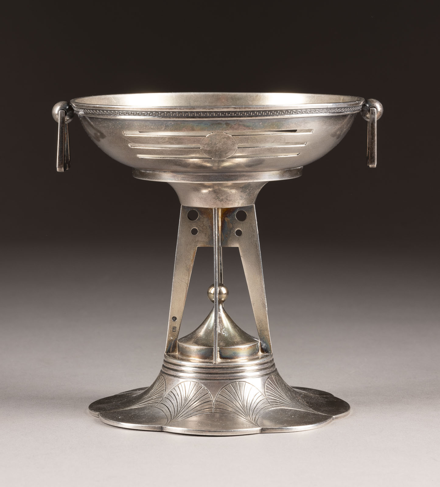A MODERN SILVER-MOUNTED CUT-GLASS TAZZA - Image 2 of 2