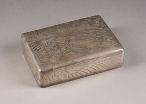 A SILVER CIGAR CIGAR CASE