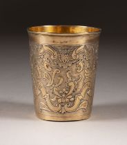 A SILVER-GILT BEAKER