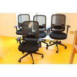 4x OrangeBox Mesh backed swivel desk chair