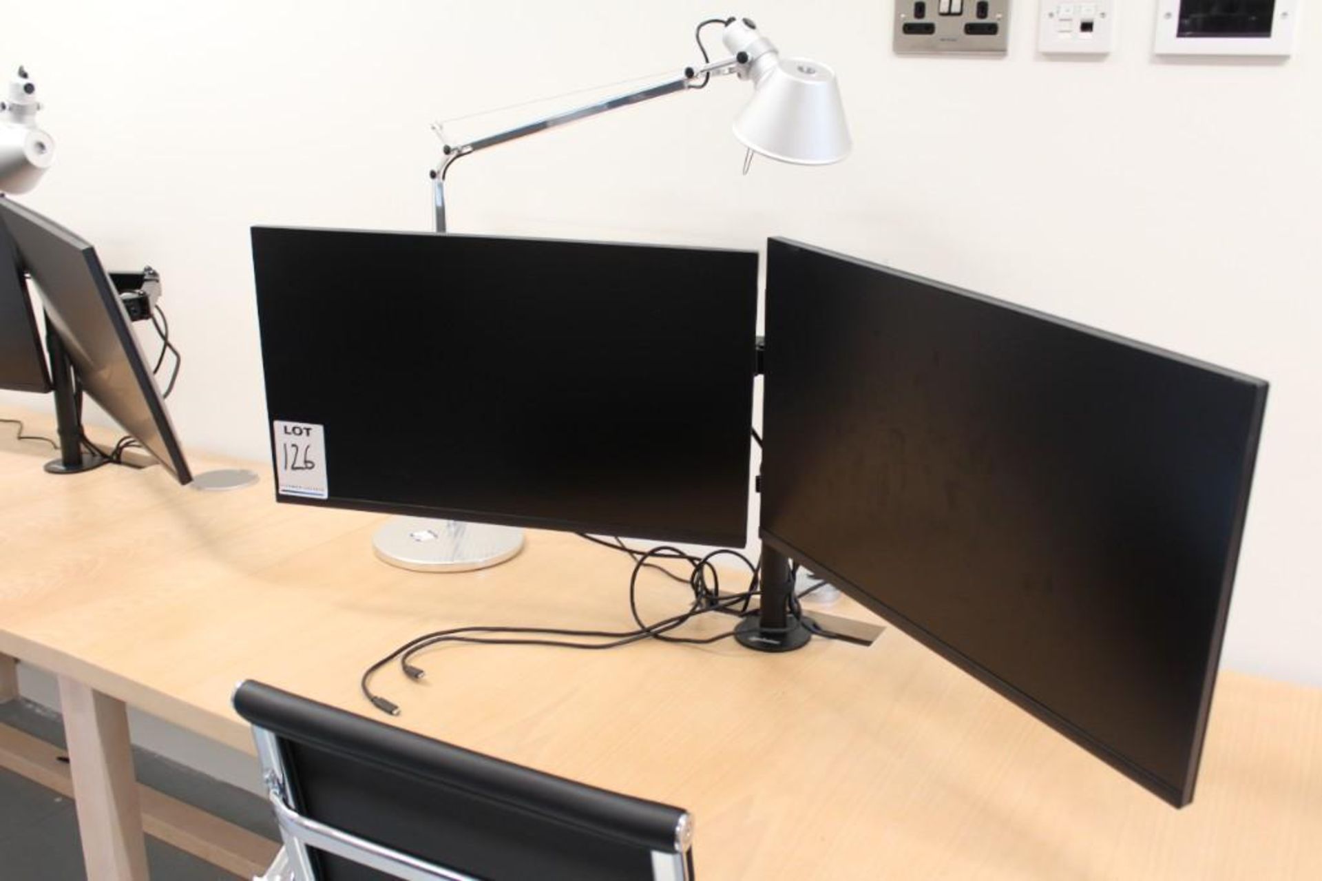 2x Dell P2722HE 27 inch monitors with Manhattan desk arm