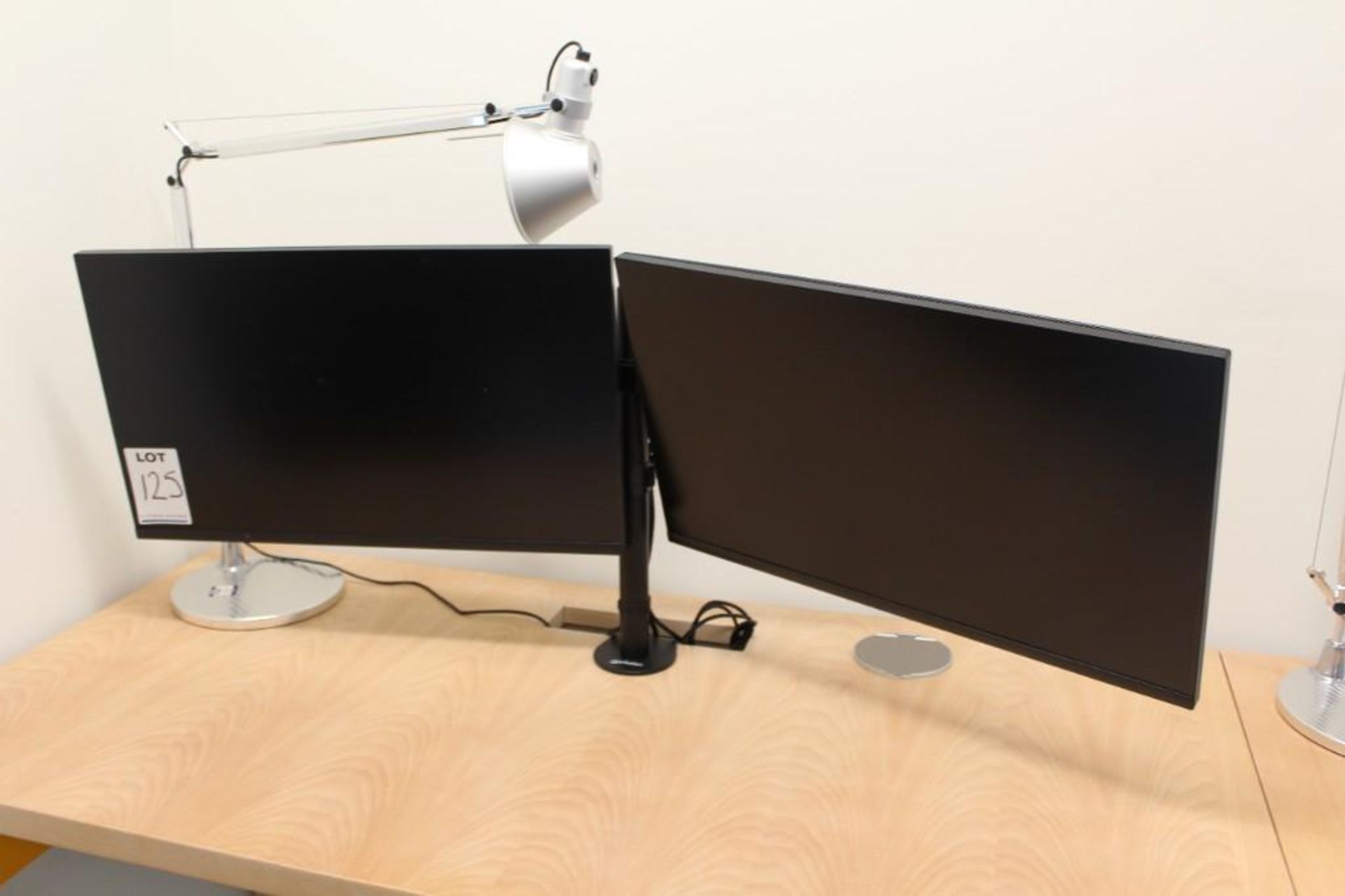 2x Dell P2722HE 27 inch monitors with Manhattan desk arm