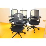 4x OrangeBox Mesh backed swivel desk chair