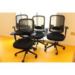 4x OrangeBox Mesh backed swivel desk chair