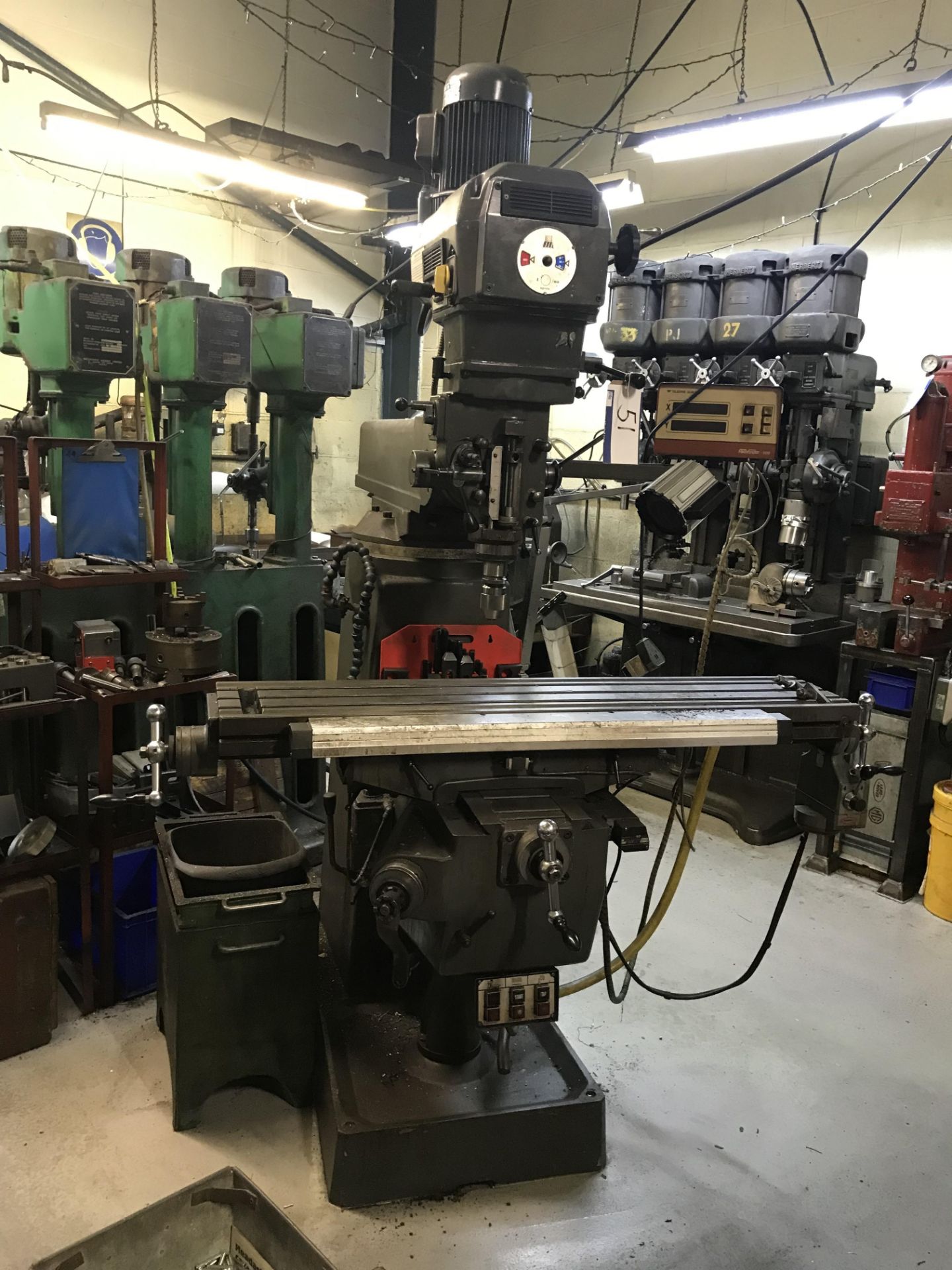 Ajax 30295 10" X 50" Turret Milling MachineX Axis Power FeedTeledyne Gurley Pathfinder 500 2 Axis