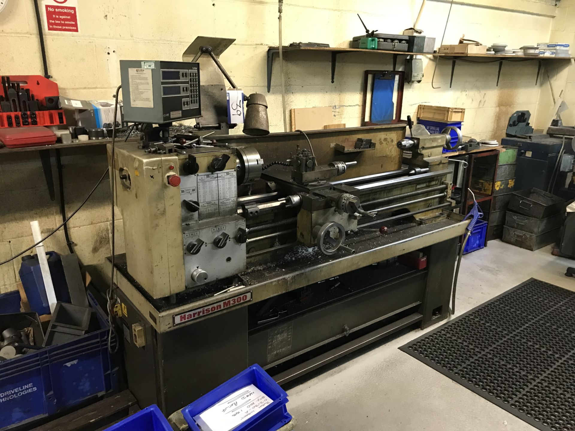 Harrison M300 SS & SC 6 ½" x 40" Between Centres Lathe ACU-RITE Turnmate 2 Axis D20Serial No. 3135