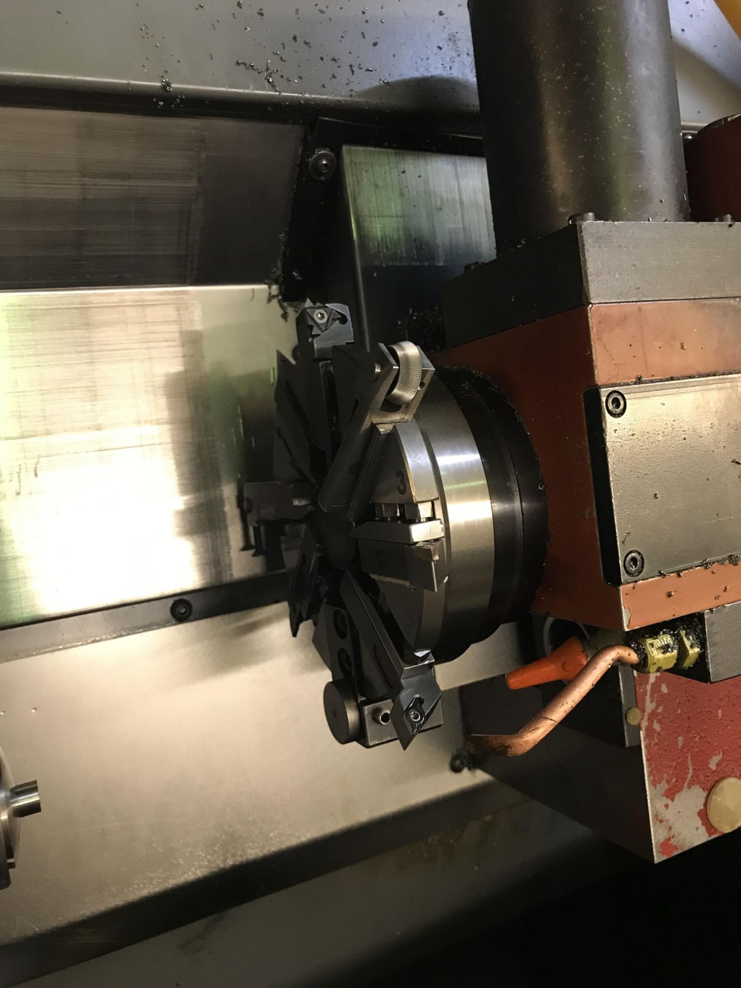 EMCO A7S CNC Lathe Bar Collet Chuck8 Station TurretFanuc Series OT Controls. Serial No. A7S-K5-0 - Image 5 of 7