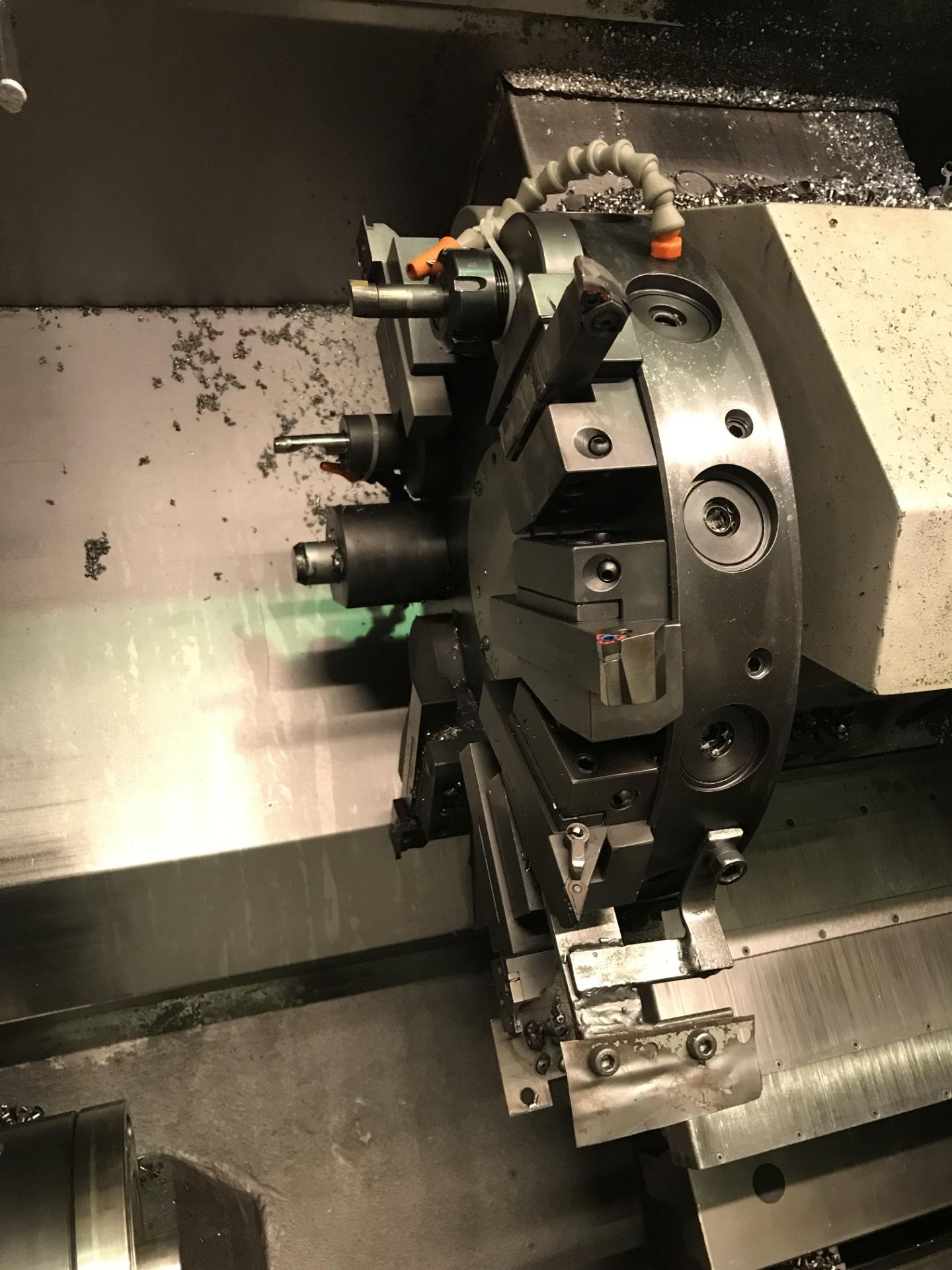 Cincinnati Hawk CNC Lathe Bar Collet Chuck12 Station TurretFanuc 21i-T Controls Hydrafeed ML1, Magaz - Image 4 of 9