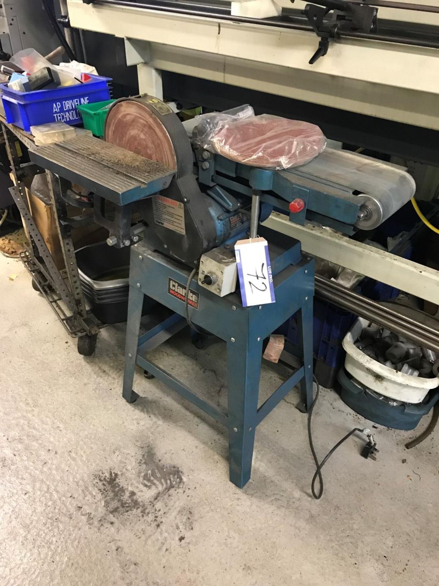 Clarke Combination Rotary Disk Sander / Band Facer