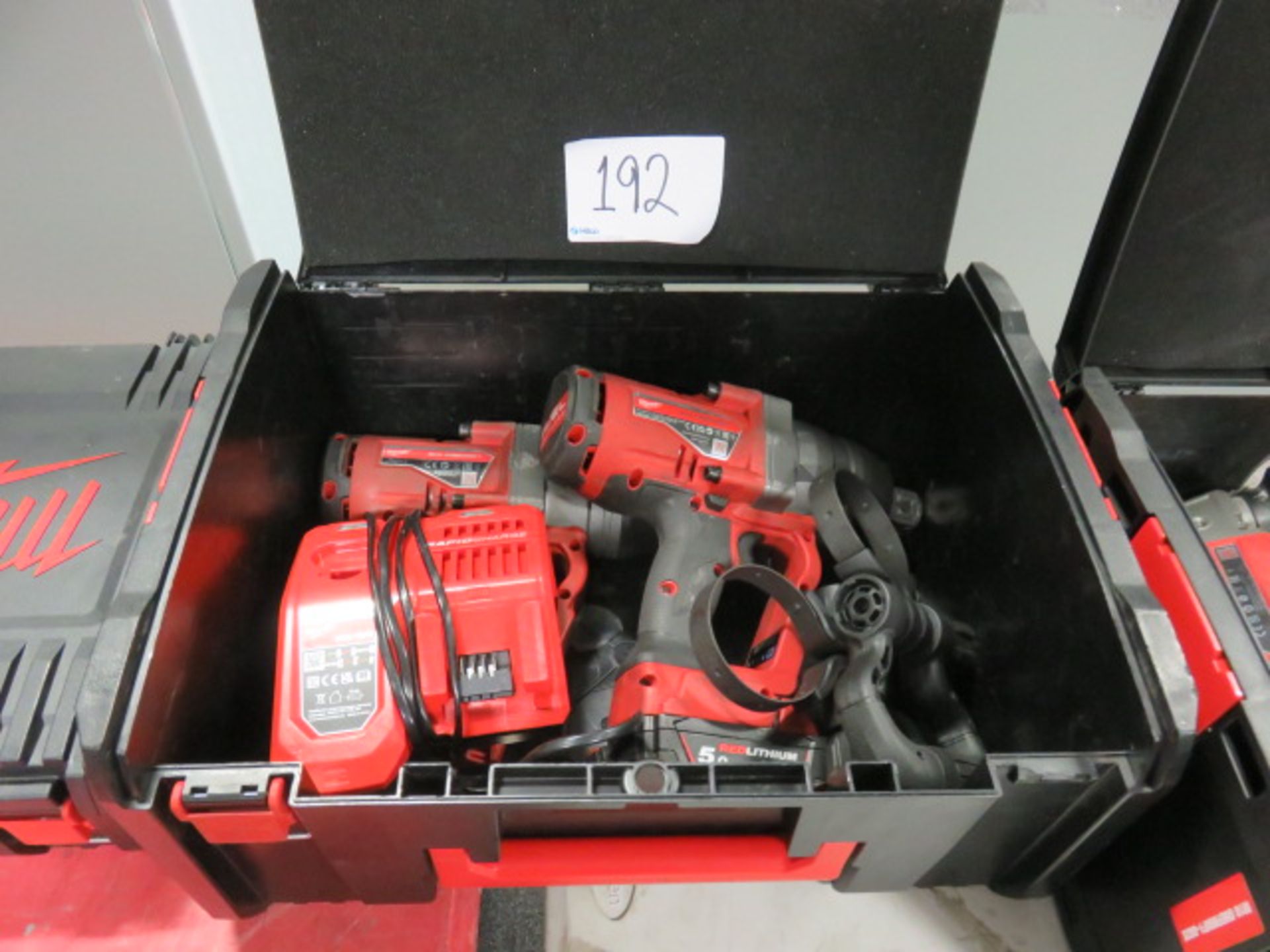 2 x Milwaukee One FM1WF1 Fuel Cordless Impact Wrenches with (1) Battery & Charger As Lotted