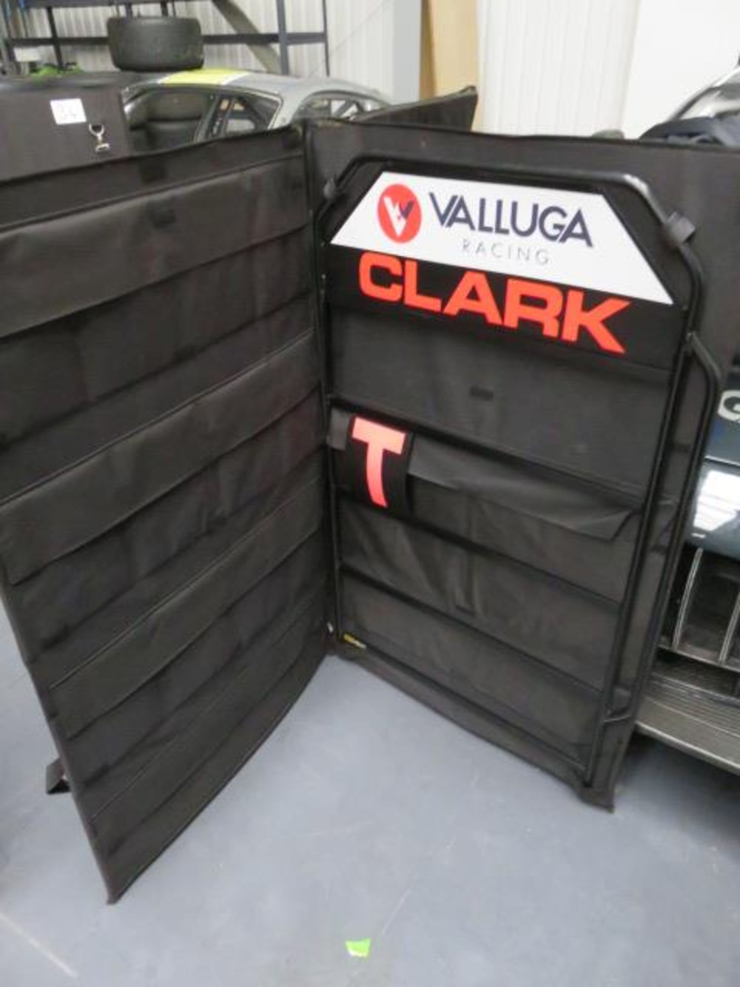 Racing Track Pit Board with Lettering, Numbers in Carry Case As Lotted