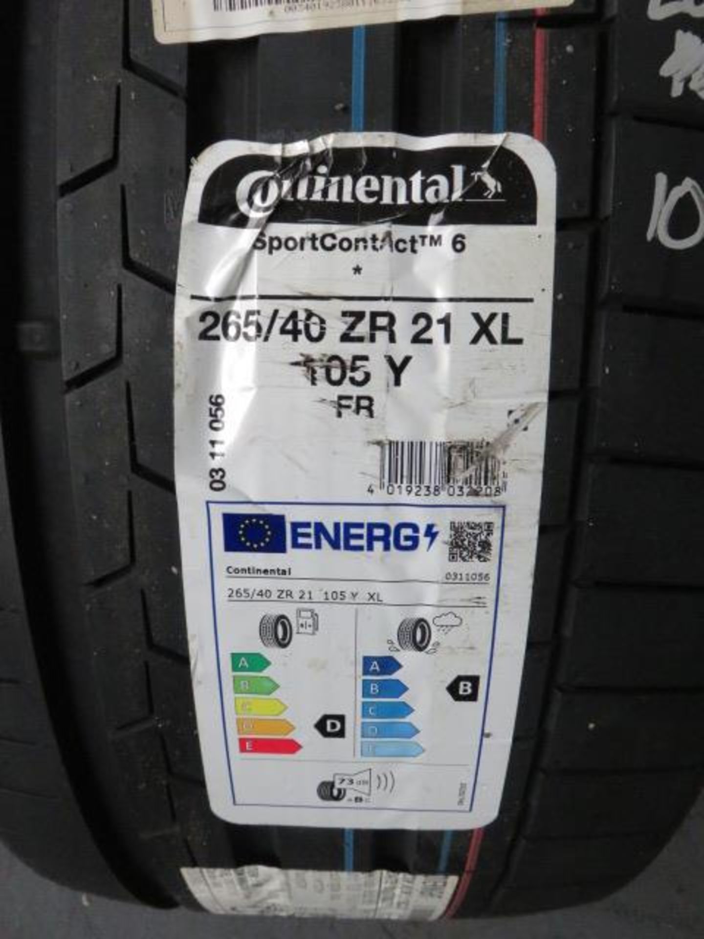 2 x New Continental Sport Contact 6 265/40ZR21 XL Tyres As Lotted - Image 2 of 2