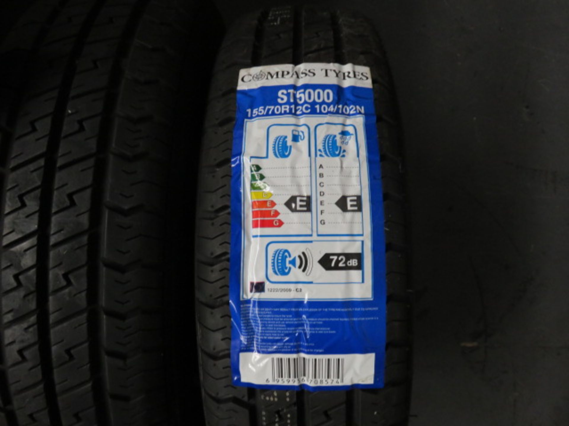 2 x New Compass Tyres ST5000 155/70R12C Trailer Tyres As Lotted - Image 2 of 2