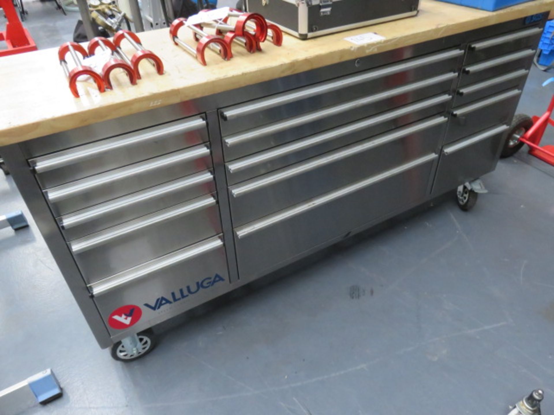 SGS Fifteen Drawer Mobile Tool Box / Bench (Approx 1.83m x 0.49m)