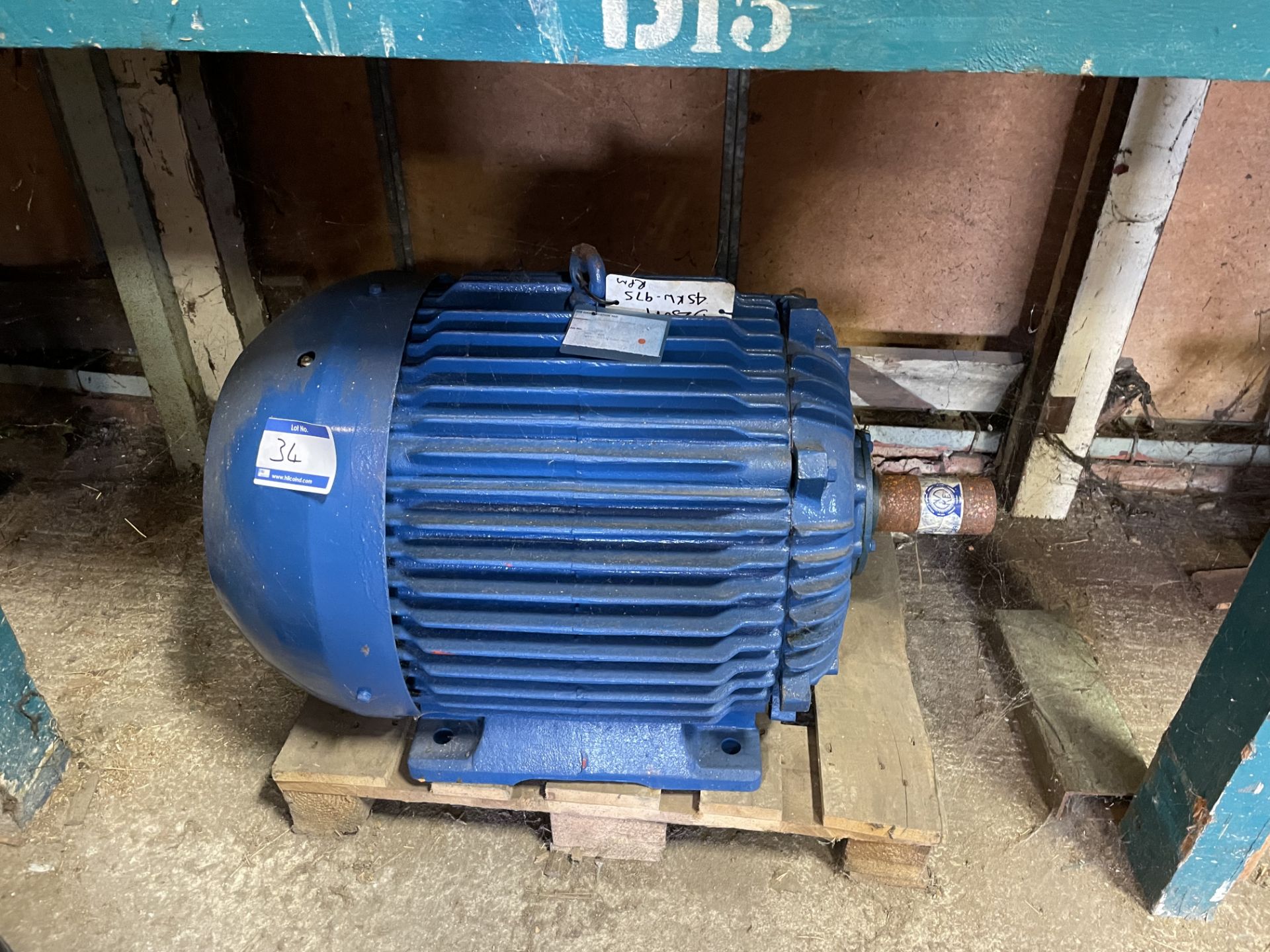 1 Model D250m 45Kw 975 RPM Motor. Arjo Number 39-04-22